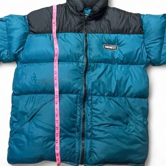 FARWEST Seattle Vintage Down Puffer Jacket, Men's Medium - Picture 5 of 8